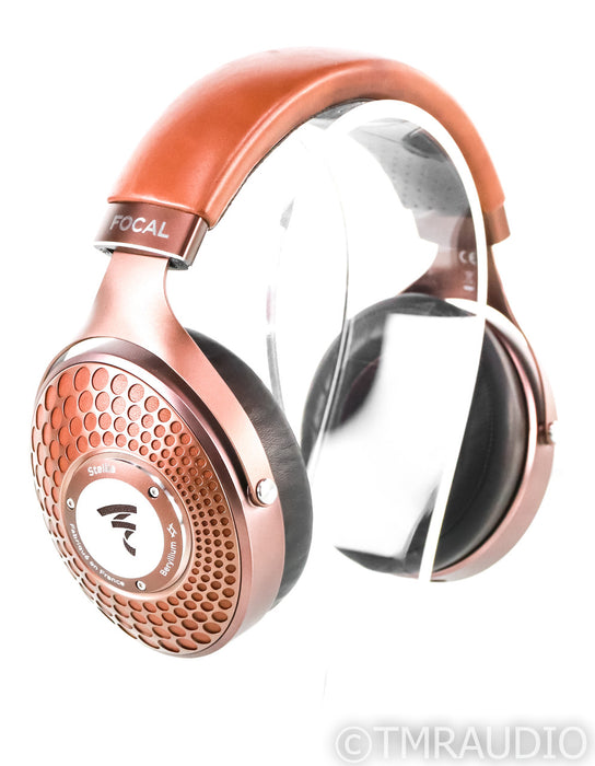 Focal Stellia Closed Back Headphones; Chocolate Leather