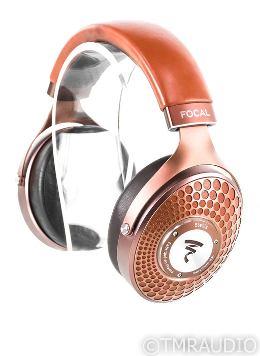 Focal Stellia Closed Back Headphones; Chocolate Leather
