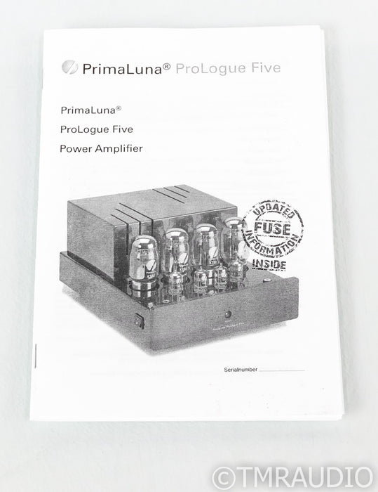 Primaluna ProLogue Five Stereo Tube Power Amplifier
