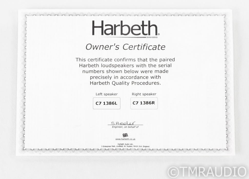 Harbeth HL Compact 7ES-3 Bookshelf Speakers; C7ES3; Walnut Pair