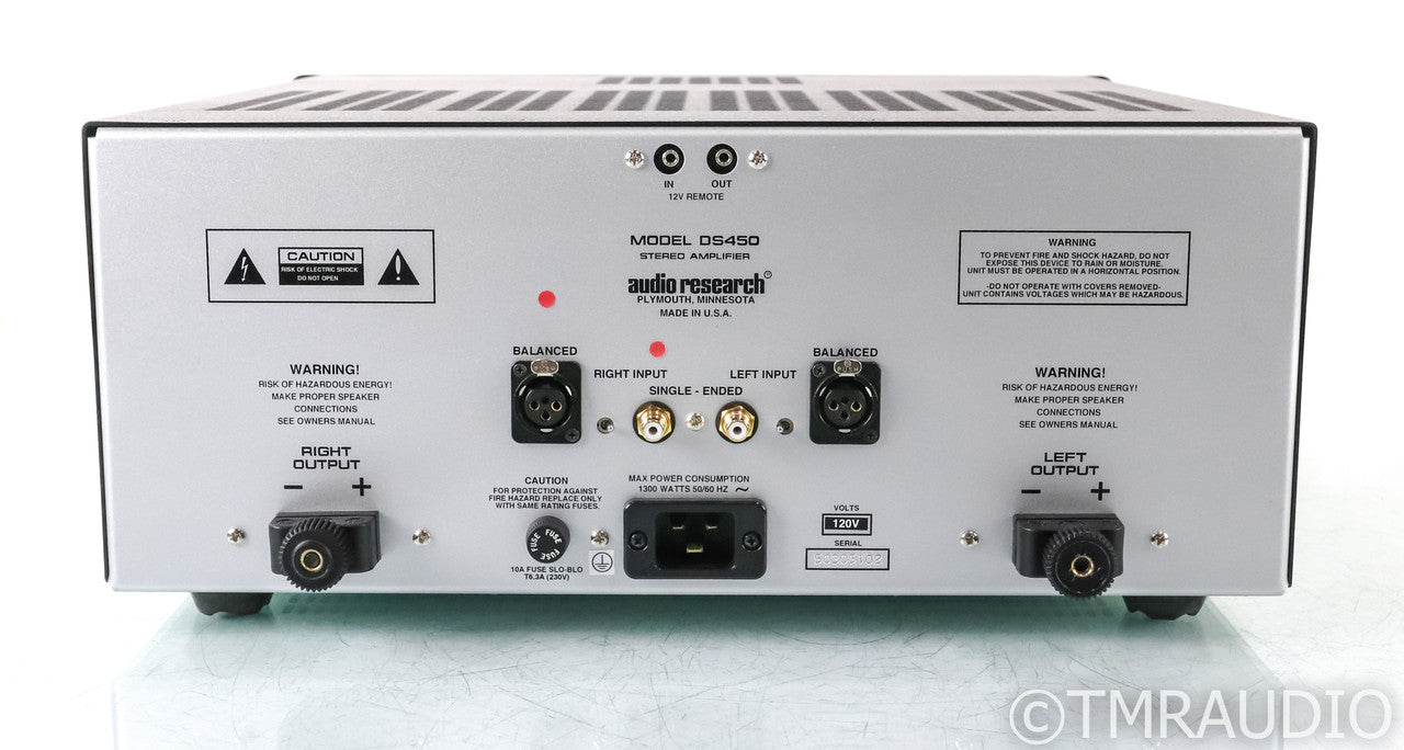 Audio Research DS450 Stereo Power Amplifier; DS-450; Definition Series; Black