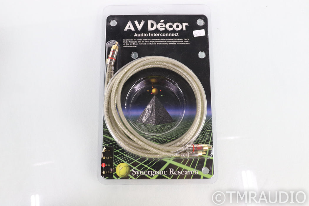 Synergistic Research AV Decor RCA Cables; 2m Pair Interconnects