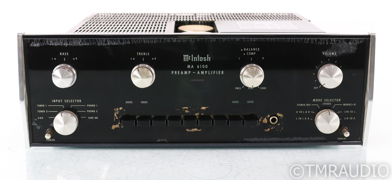 McIntosh MA 6100 Vintage Stereo Preamplifier; Late; MM Phono; AS-IS (Bad Right Channel)