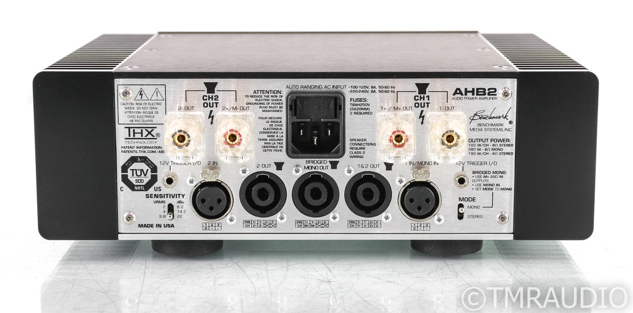 Benchmark AHB2 Stereo Power Amplifier; AHB-2; Black