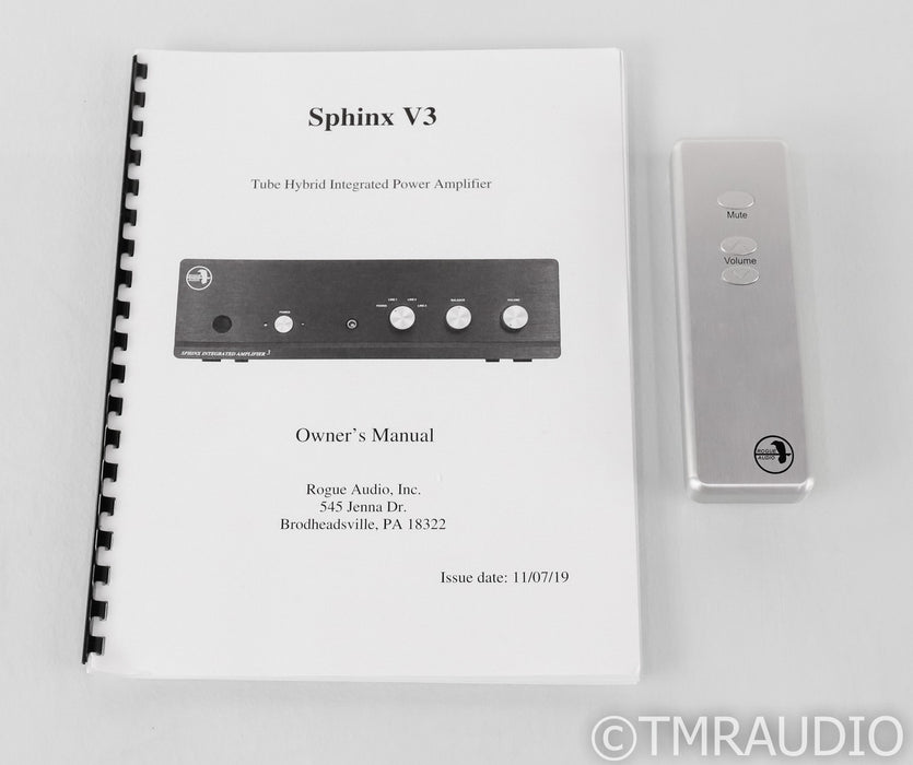 Rogue Sphinx V3 Stereo Tube Hybrid Integrated Amplifier; MM / MC Phono