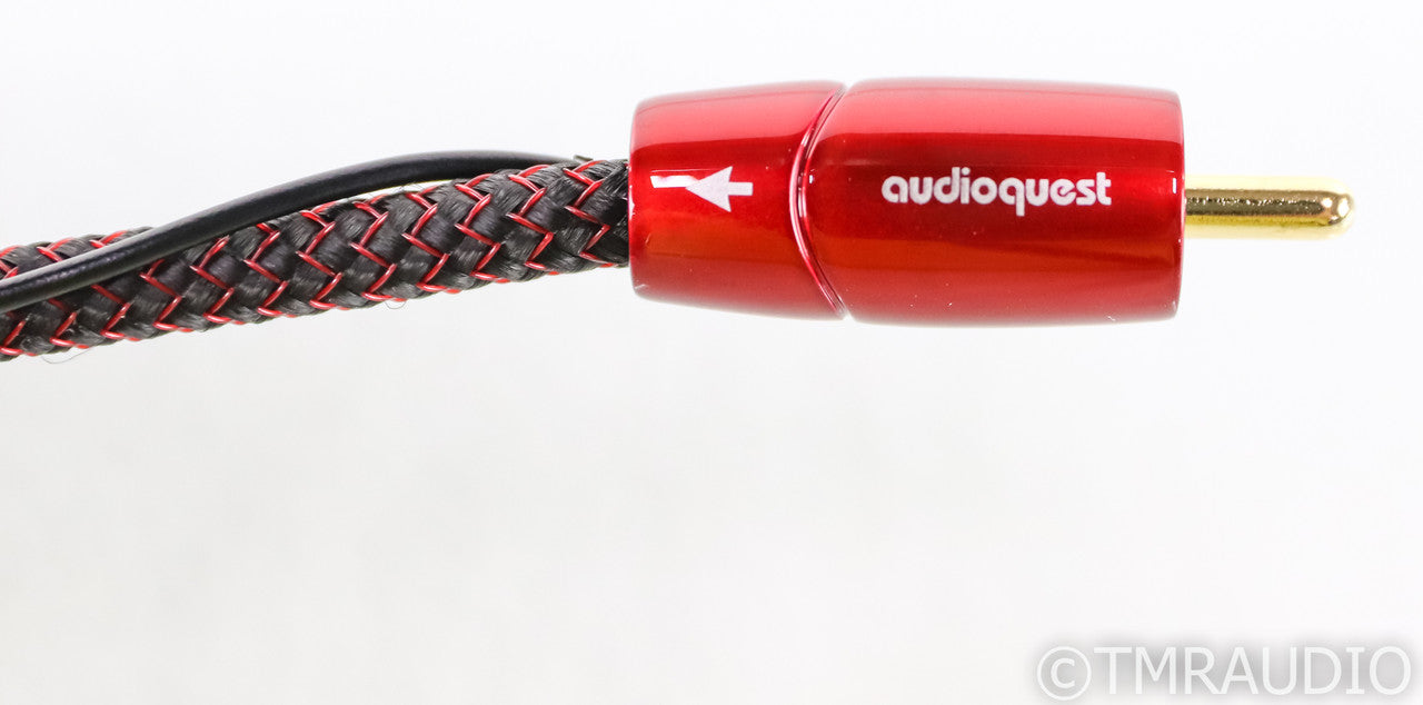 AudioQuest Irish Red Subwoofer RCA Cable; Single 10ft Interconnect