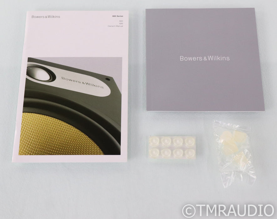 B&W 685 Bookshelf Speakers; Black Pair