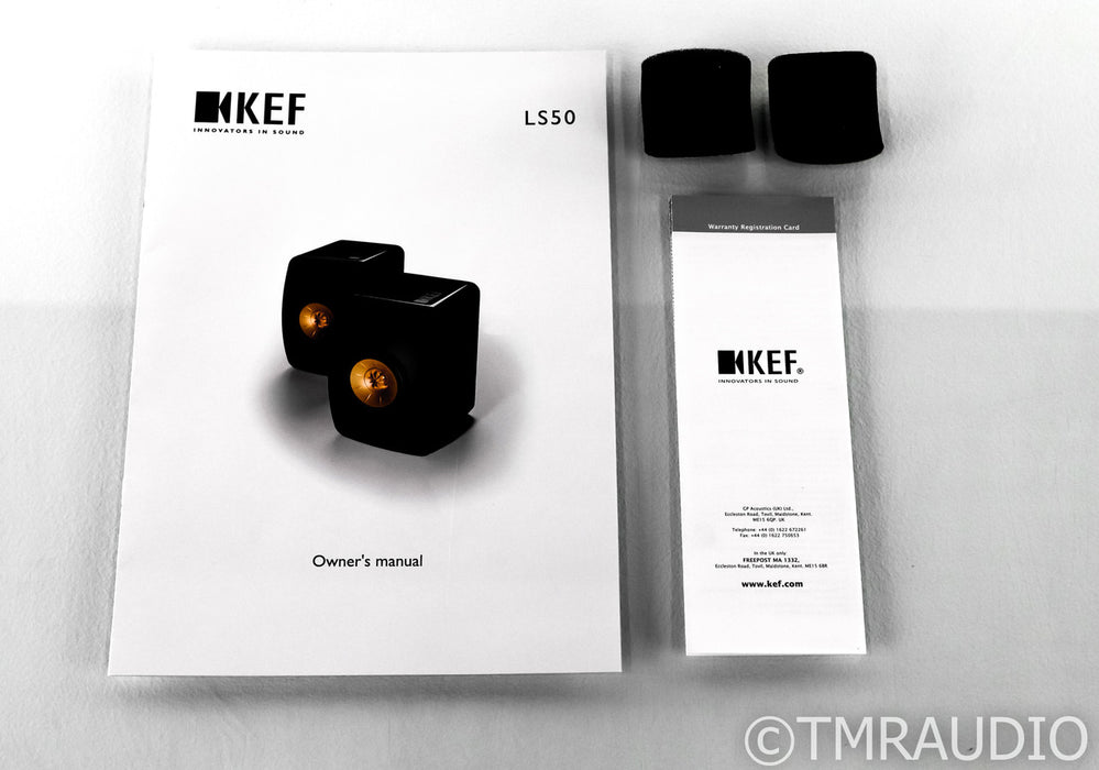 KEF LS50 Black Edition Bookshelf Speakers; All Black Pair; LS-50 (1/0)