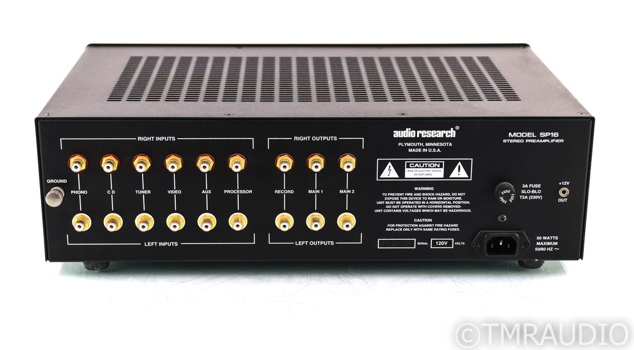 Audio Research SP16 Stereo Tube Preamplifier; Black; MM Phono; Remote