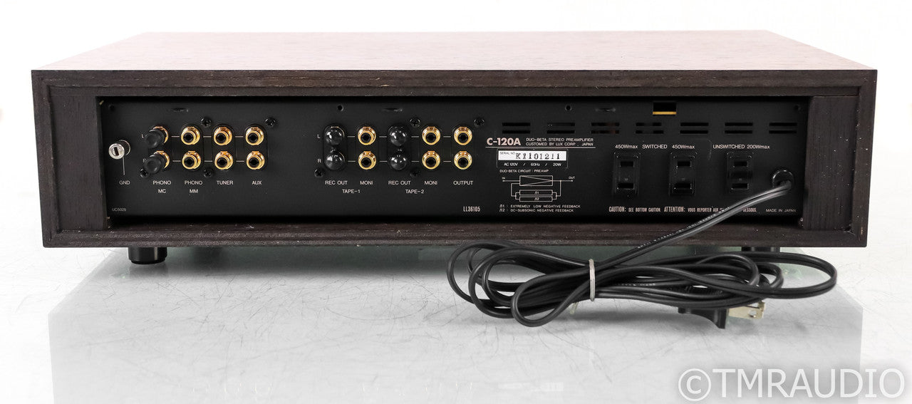 Luxman C-120A Vintage Stereo Preamplifier; C120A; MM / MC Phono; MINT