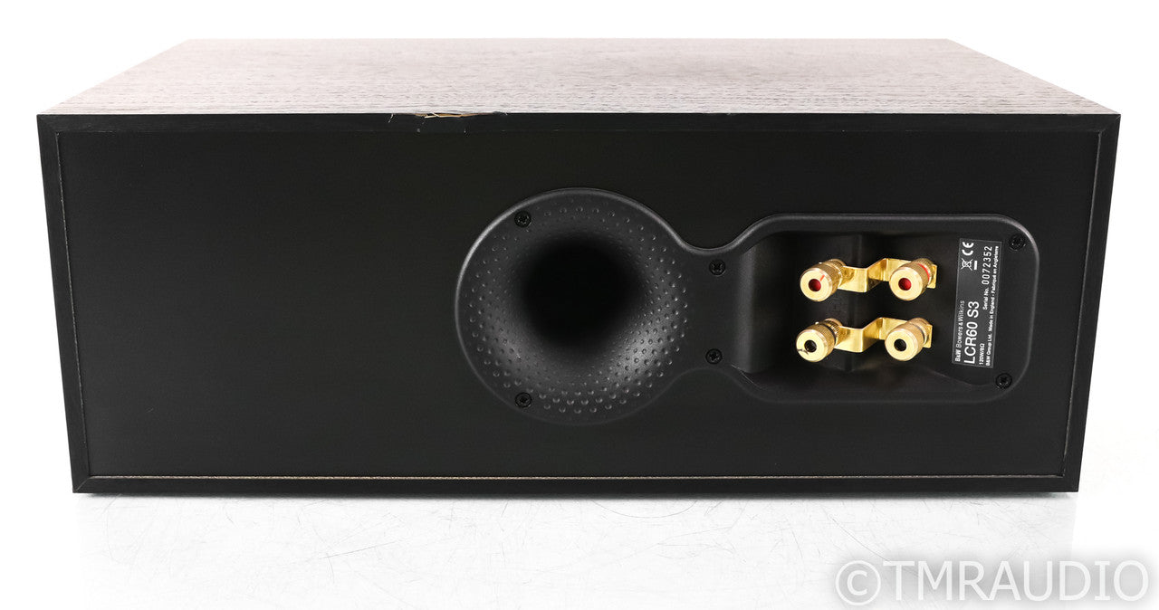 B&W LCR60 S3 Center Channel Speaker; LCR-60; Black Ash