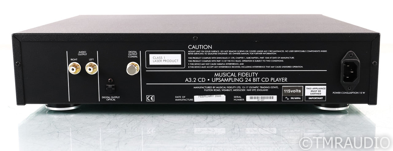 Musical Fidelity A3.2 CD Upsampling CD Player; A-3.2; Remote