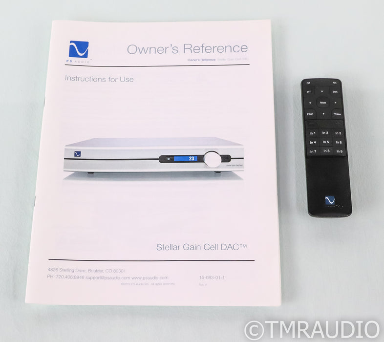 PS Audio Stellar Gain Cell DAC; D/A Converter; Silver; Remote (Used)