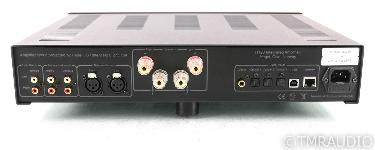 Hegel H120 Stereo Integrated Amplifier; H-120; Remote; USB; Black