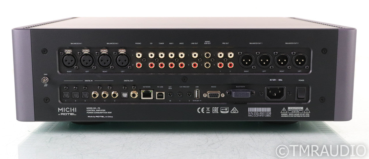 Michi P5 Stereo Preamplifier; By Rotel; P-5; MM / MC Phono; Bluetooth; Black