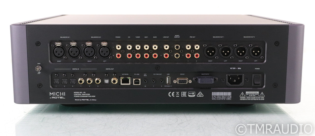 Michi P5 Stereo Preamplifier; By Rotel; P-5; MM / MC Phono; Bluetooth; Black