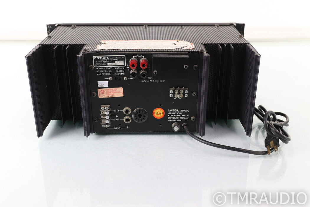 Crown PS-400 Vintage Stereo Power Amplifier; PS400; Black (1/1)