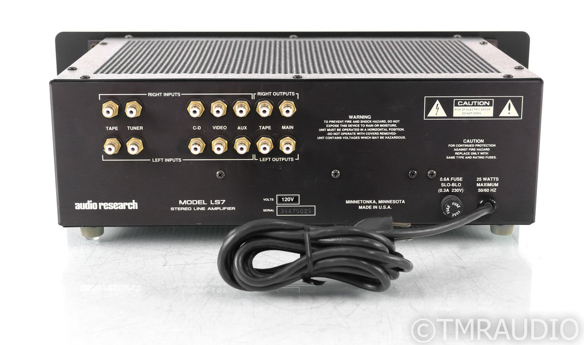 Audio Research LS7 Stereo Tube Preamplifier; LS-7; Black