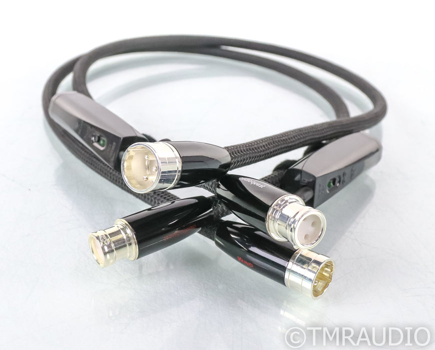 AudioQuest Wind XLR Cables; 1m Pair Balanced Interconnects; 72v DBS