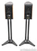 Sonus Faber Liuto Monitor Wood Bookshelf Speakers; Walnut & Black Pair w/ Stands
