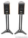 Sonus Faber Liuto Monitor Wood Bookshelf Speakers; Walnut & Black Pair w/ Stands