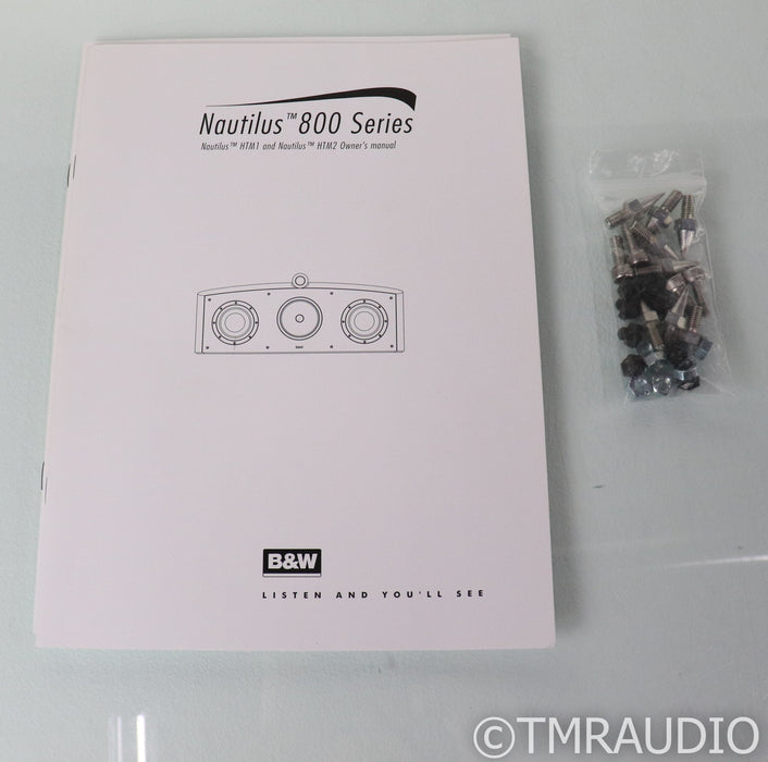 B&W Nautilus 805 Bookshelf Speakers; Cherry Pair w/ Stands
