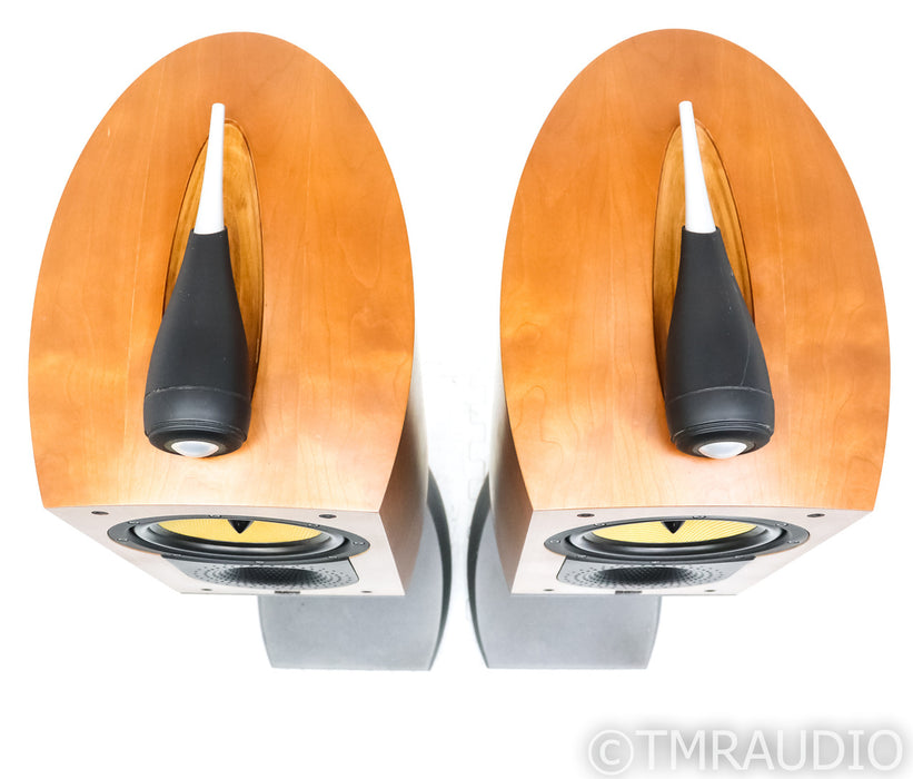 B&W Nautilus 805 Bookshelf Speakers; Cherry Pair w/ Stands