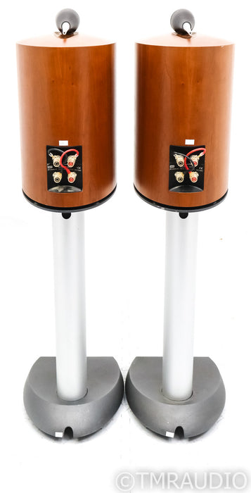 B&W Nautilus 805 Bookshelf Speakers; Cherry Pair w/ Stands