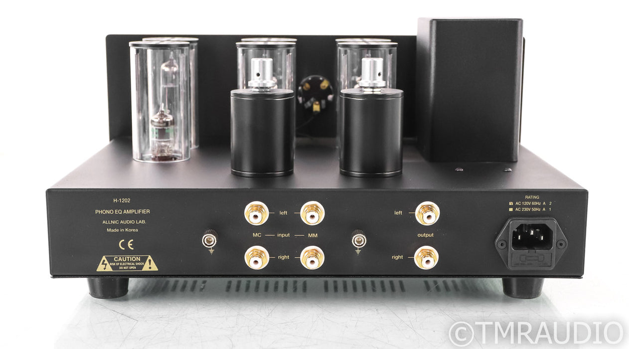 Allnic H-1202 Stereo Tube MM / MC Phono Preamplifier; H1202; Black