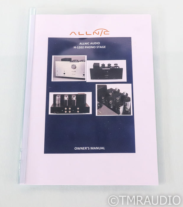 Allnic H-1202 Stereo Tube MM / MC Phono Preamplifier; H1202; Black