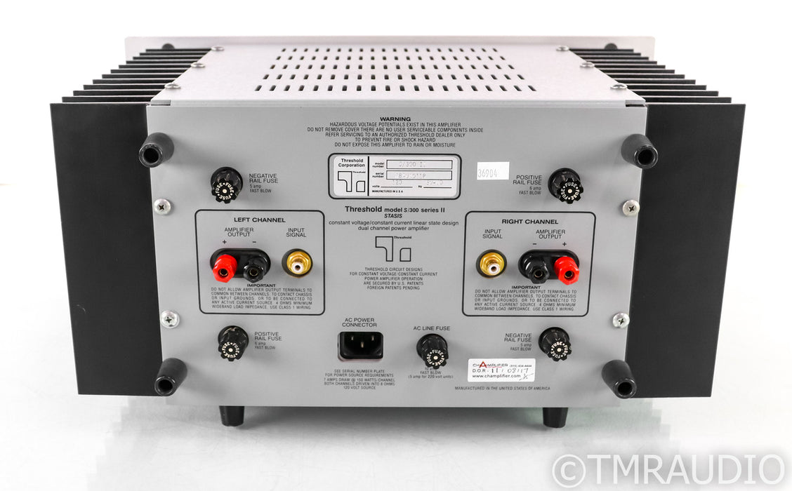 Threshold S/300 Series II Stasis Stereo Power Amplifier; Silver; S300