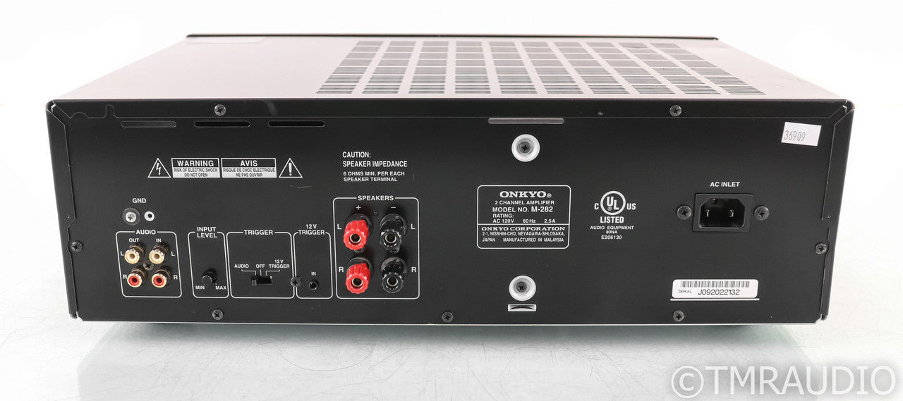 Onkyo M-282 Stereo Power Amplifier; M282; Black