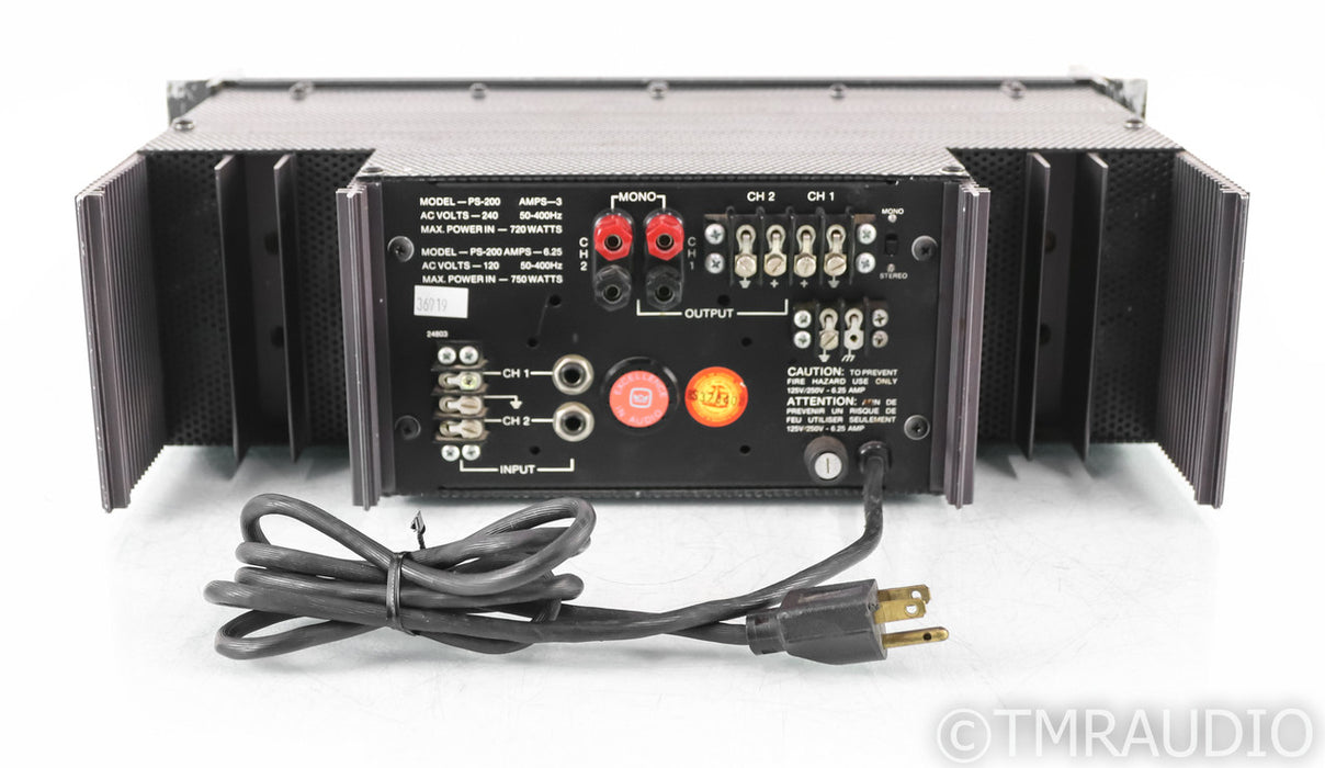 Crown PS-200 Vintage Stereo Power Amplifier; PS200; PS200