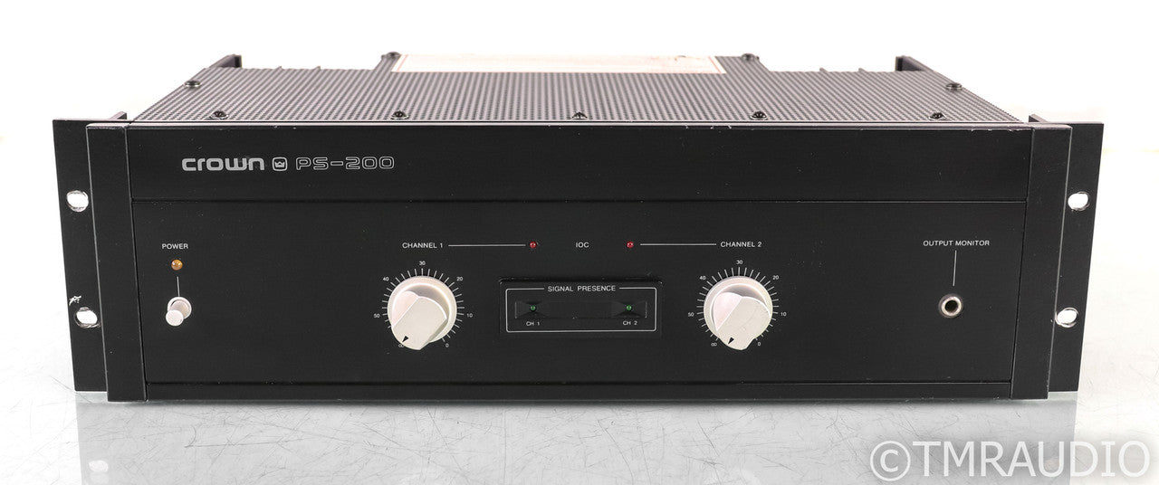 CROWN PS-200 パワーアンプ Crown PS-200 Vintage Stereo Power Amplifier; PS200 — The Music Room