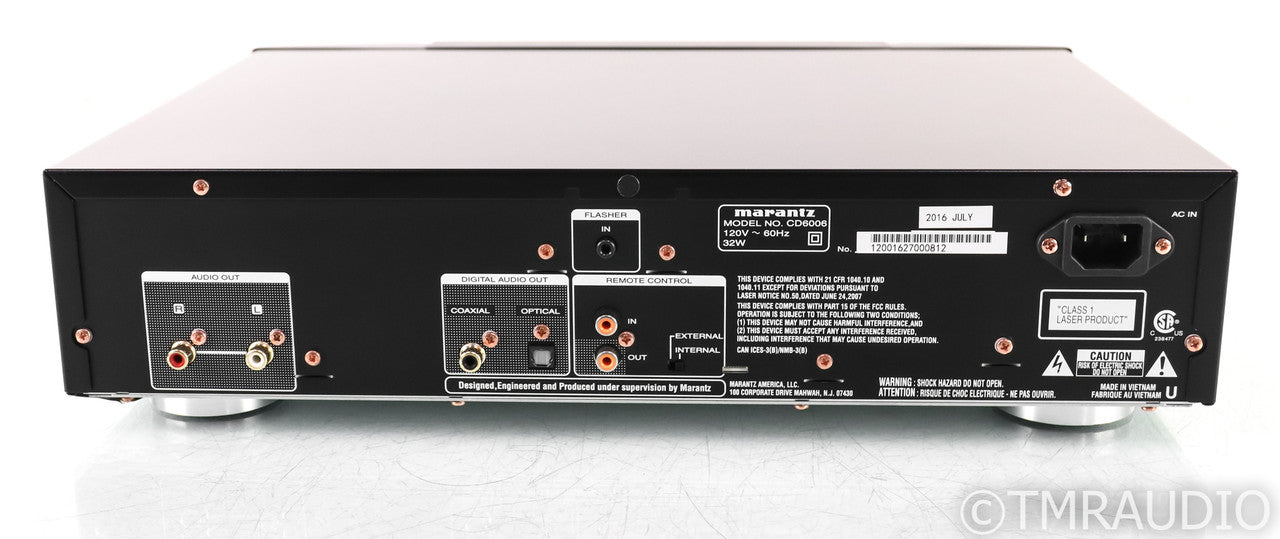 Marantz CD6006 CD Player; CD-6006; Black; Remote (Refurbished)