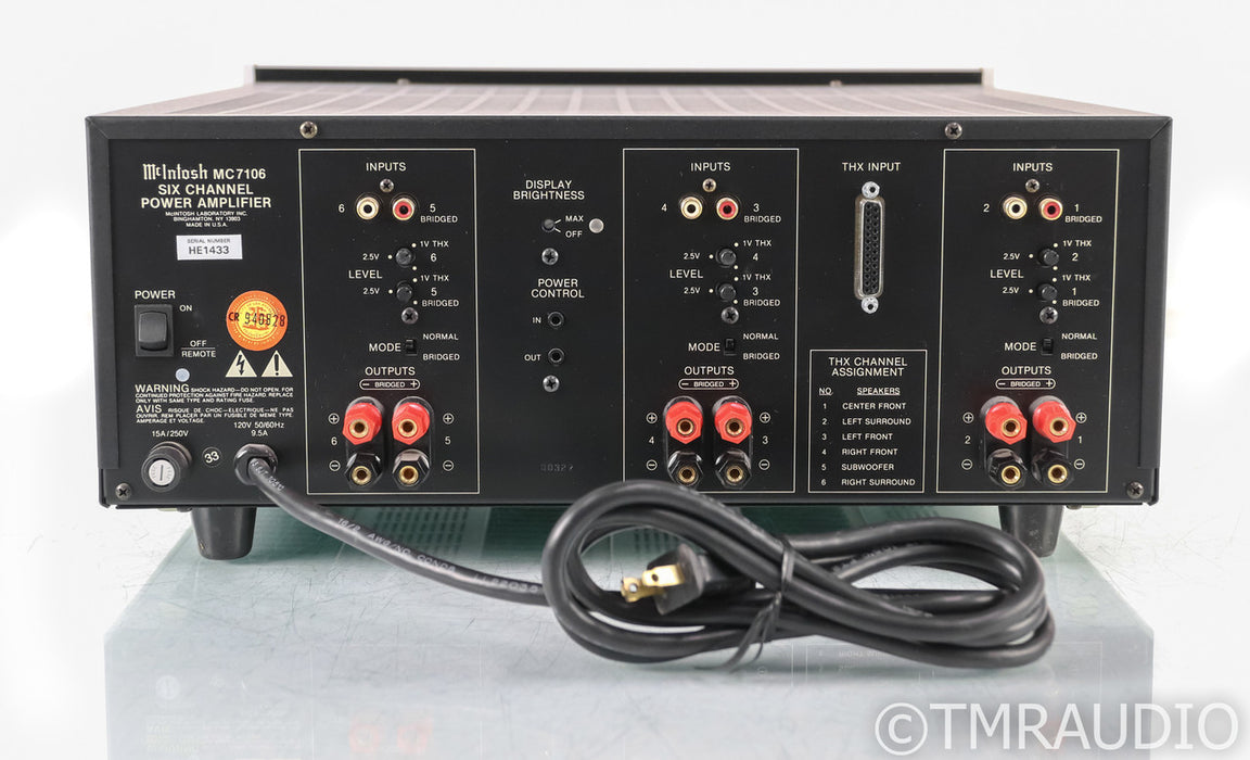McIntosh MC7106 6-Channel Power Amplifier; MC-7106; THX
