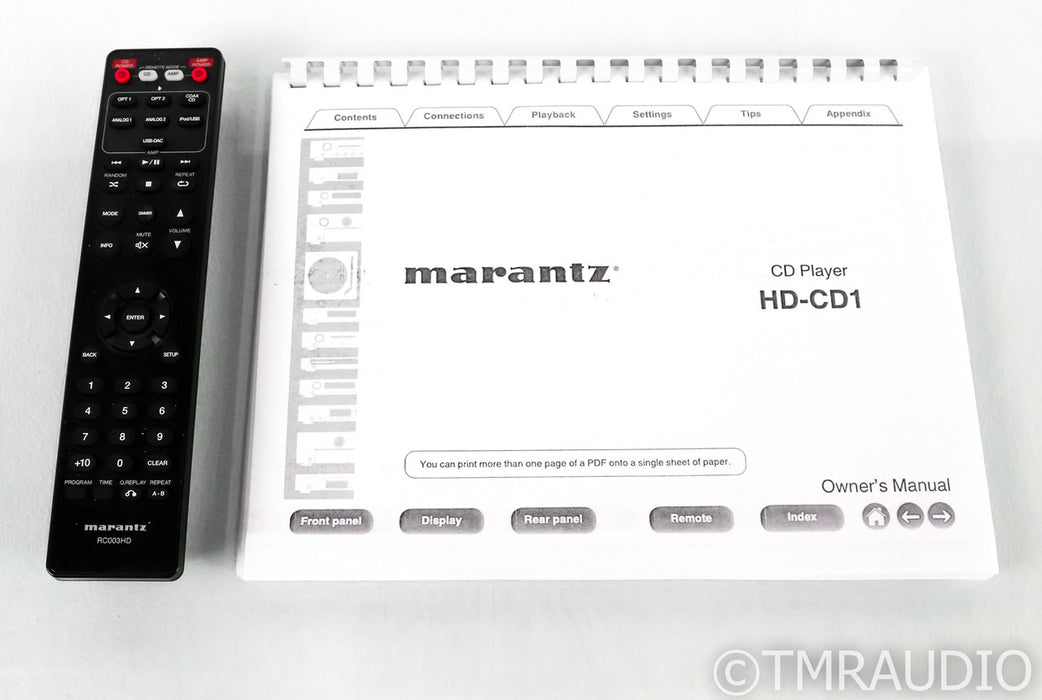 Marantz HD-CD1 CD Player; HDCD1; Black & Wood
