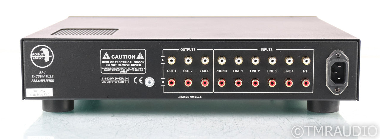 Rogue RP-1 Stereo Tube Preamplifier; RP1; Remote; Black; MM / MC Phono