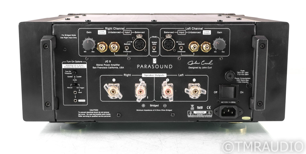 Parasound Halo JC5 Stereo Power Amplifier; JC-5; Black; John Curl