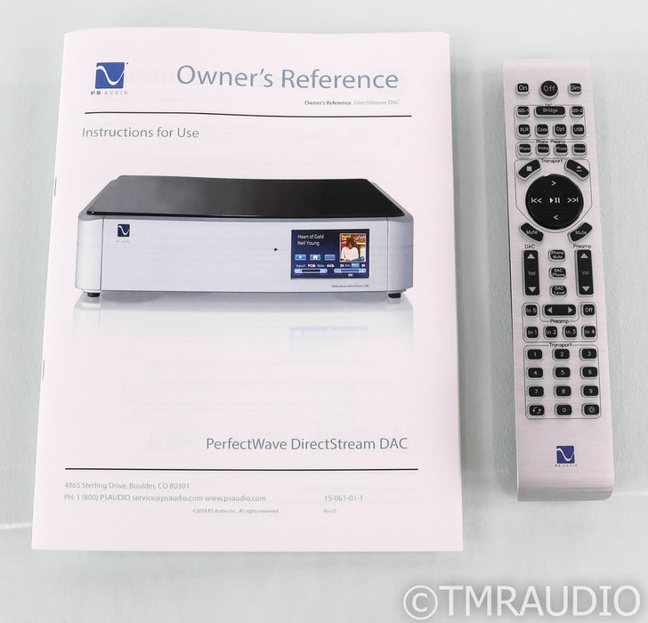 PS Audio PerfectWave DirectStream DAC; D/A Converter; DSD; Black (Used); D/A Converter; DSD; Black (Used)