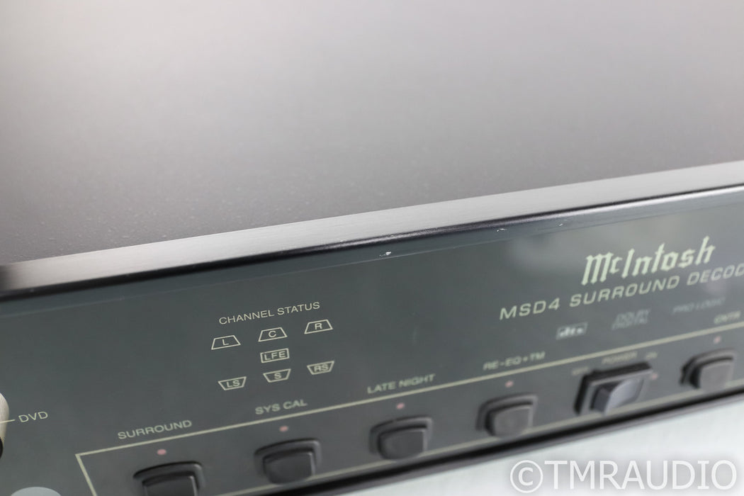 McIntosh MSD4 5.1 Channel Home Theater Processor; MSD-4; Surround Decoder; MSD-4; Surround Decoder