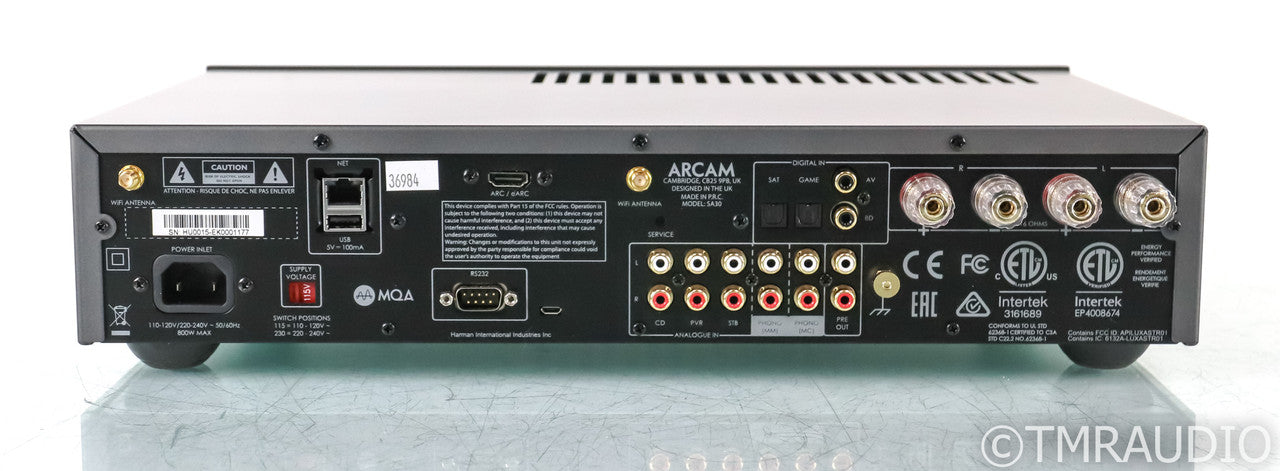 Arcam SA30 Stereo Integrated Amplifier; SA-30; Remote; DAC; Grey