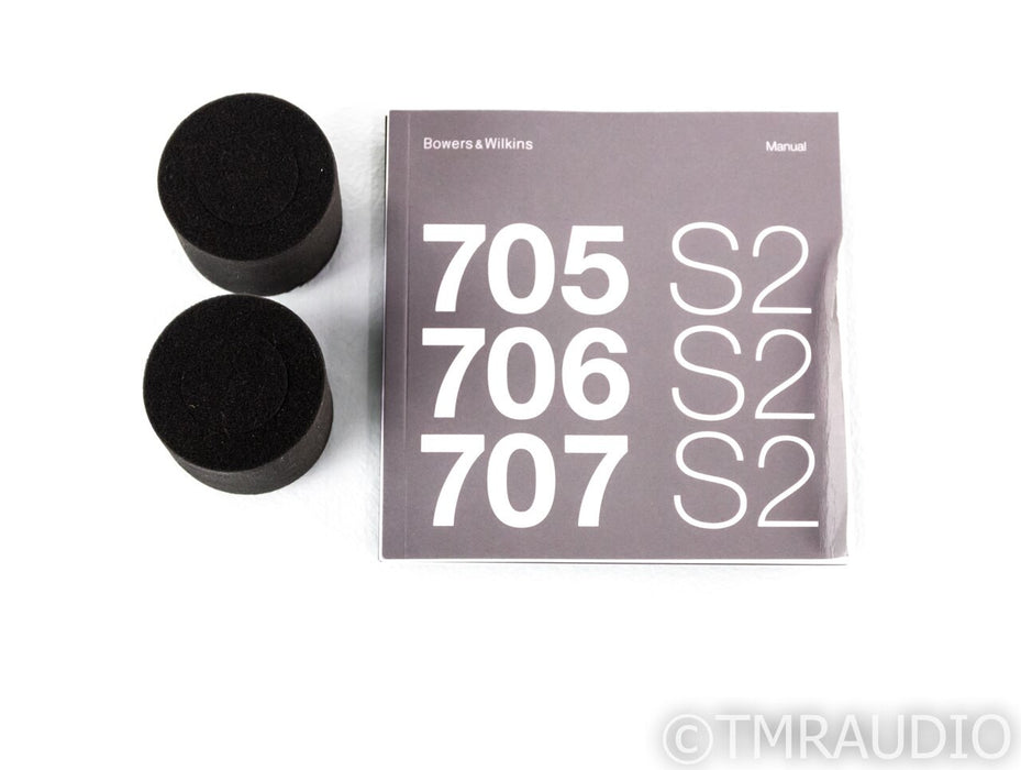 B&W 705 S2 Bookshelf Speakers; Gloss Black Pair; 705S2
