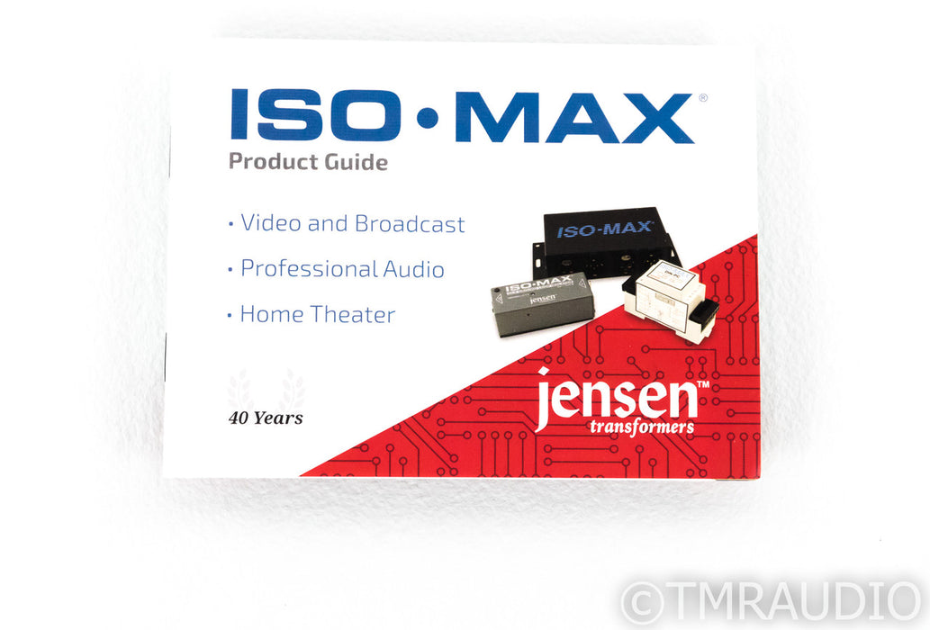 Jensen Transformers ISO-MAX Balanced Cable Isolation Transformer; PI-2XX