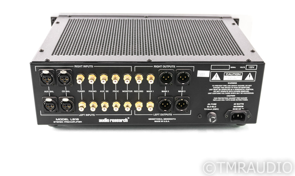 Audio Research LS16 Stereo Tube Preamplifier; LS-16; Remote
