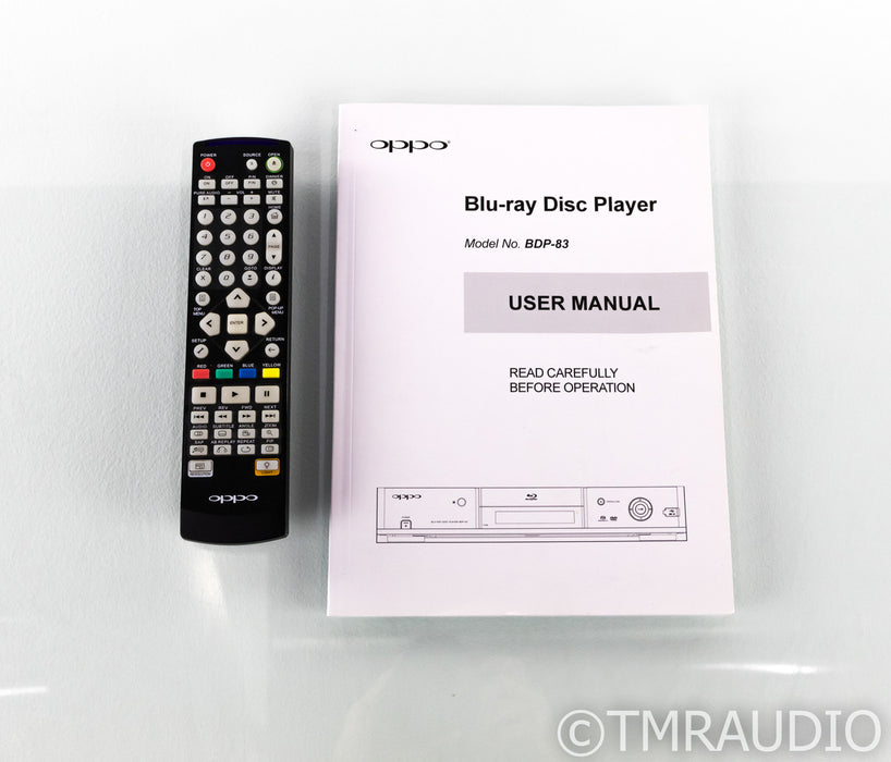 Oppo BDP-83 Universal Blu-Ray Player; BDP83; Remote