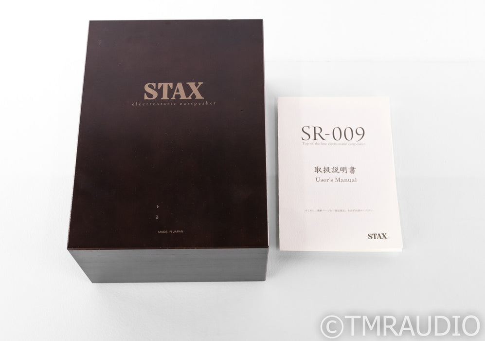 Stax SR-009 Open Back Electrostatic Headphones; SR009