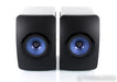 KEF LS50W Wireless Powered Bookshelf Speakers; Gloss Black / Blue Pair; LS-50W