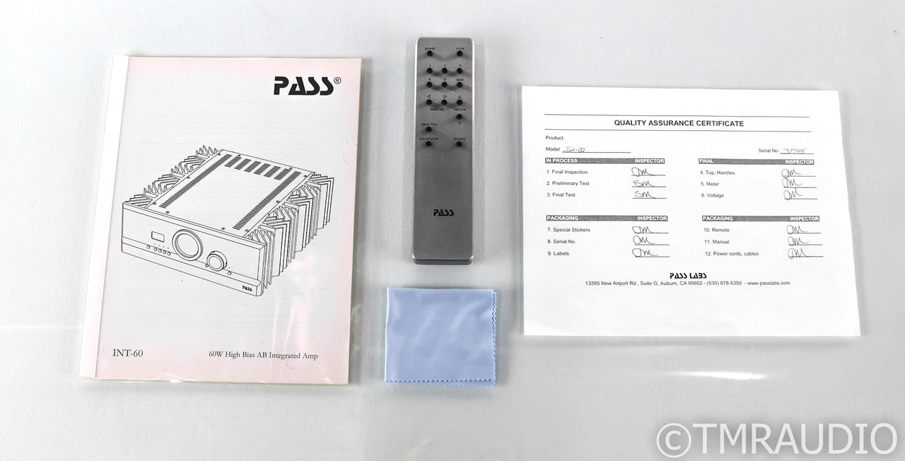 Pass Labs INT-60 Stereo Integrated Amplifier; INT60