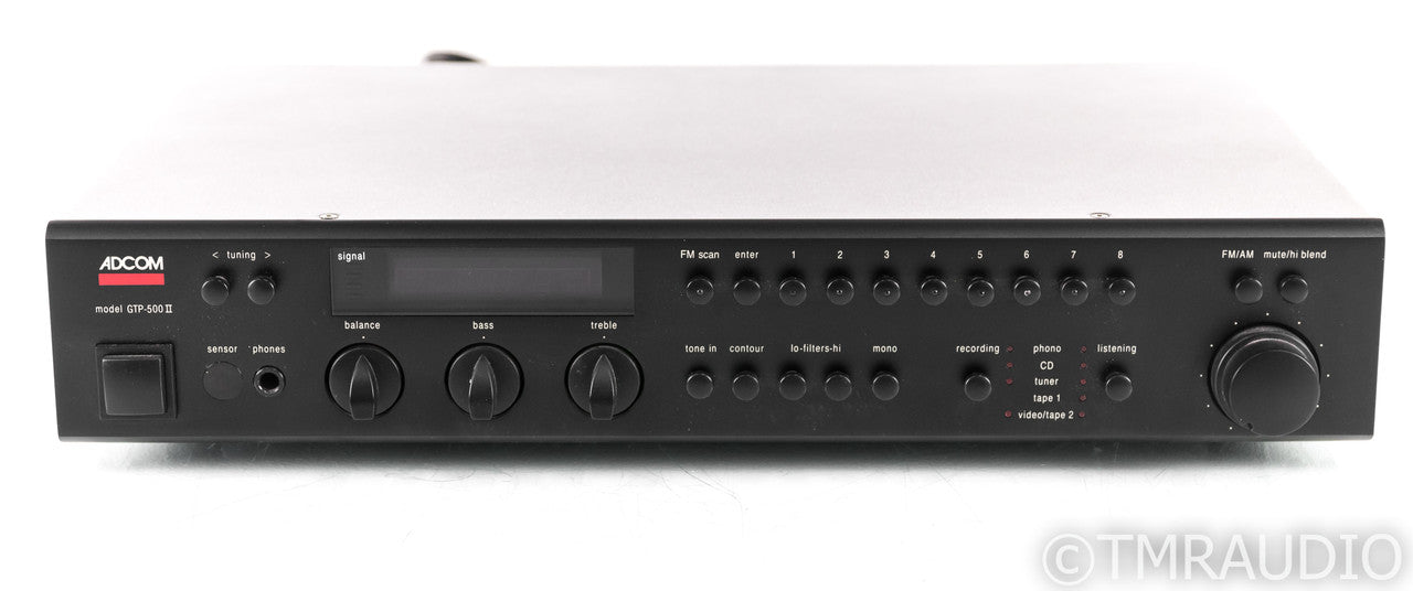 Adcom GTP-500 II Vintage Stereo Preamplifier / Tuner; GTP500II; MM Phono